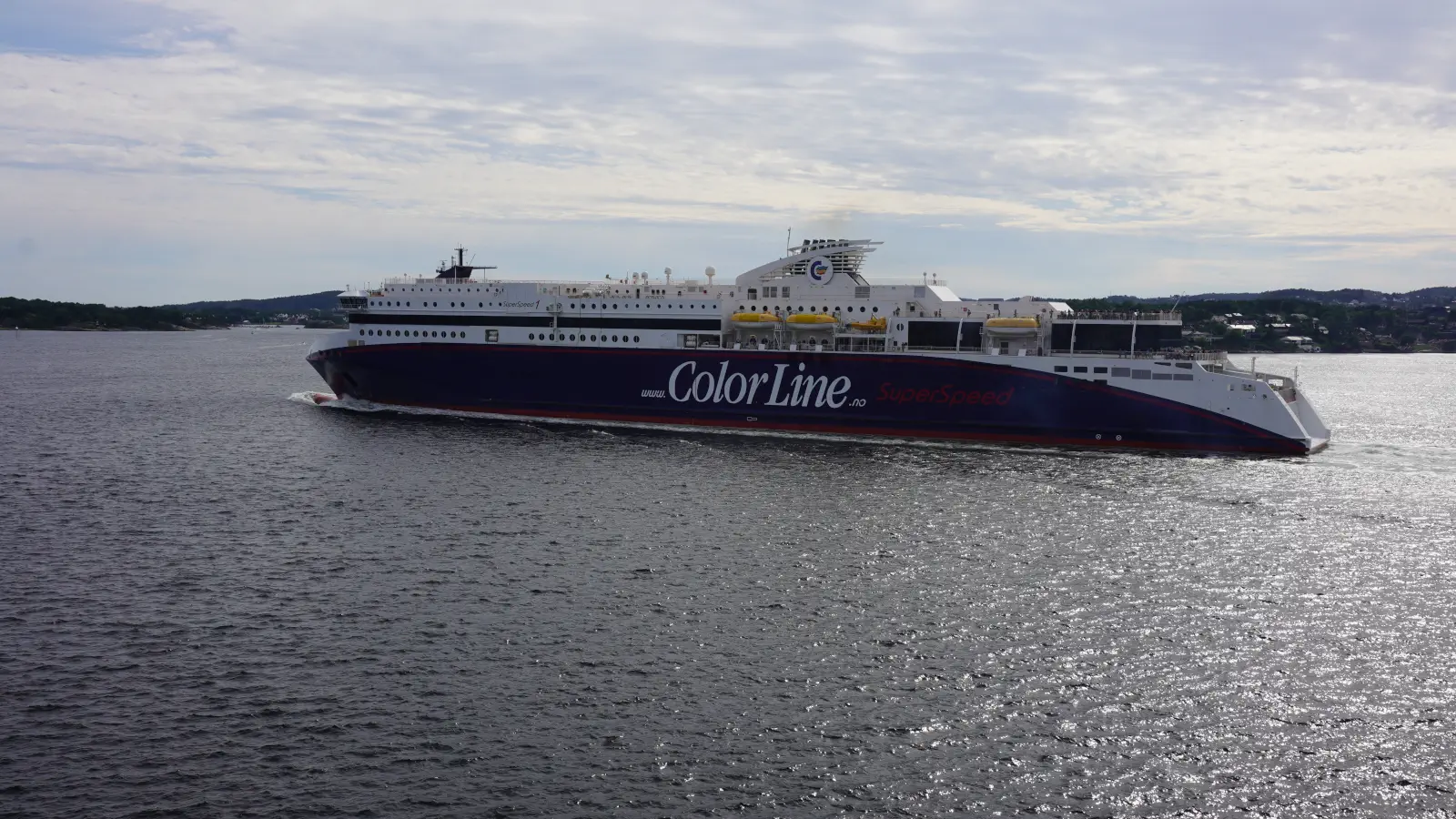 Color Line Prom Superspeed 1 w porcie Kristiansand na trasie do Hirtshals w Danii.