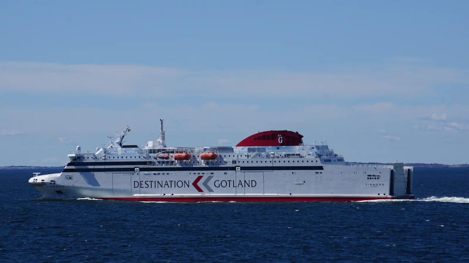Gotlandia Prom MS Visborg w drodze z Nynashamn do Visby na Gotlandii.