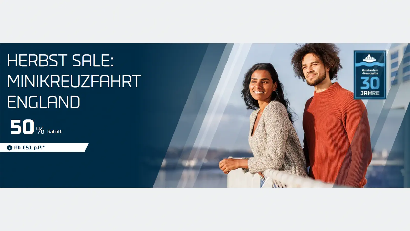 DFDS Herbstangebote mit bis zu 50% Ermäßigung auf Fähren nach England und Irland.