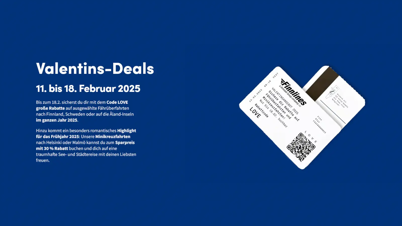 Finnlines Oferta walentynkowa z 50% zniżką