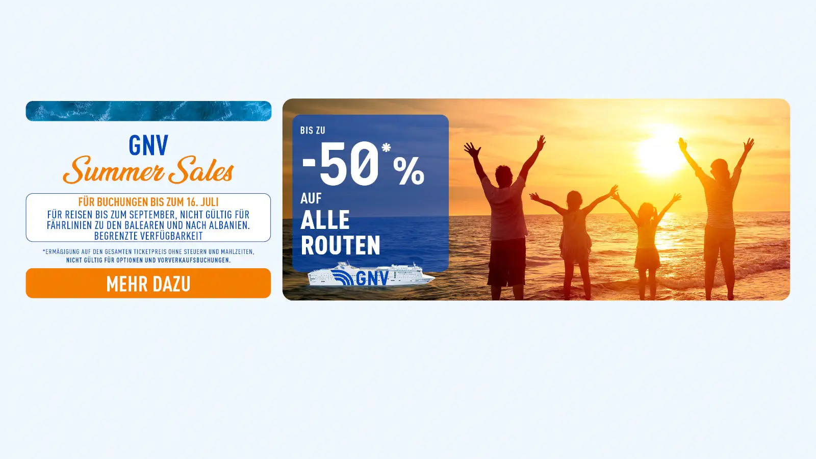 GNV Promy Letnia wyprzedaż ze zniżką do 50% na Sardynię i Sycylię.