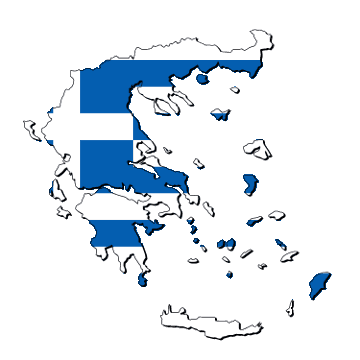 Mapa i flaga Grecja