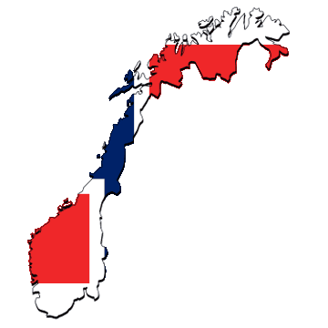 Norwegia Mapa i flaga Norwegia