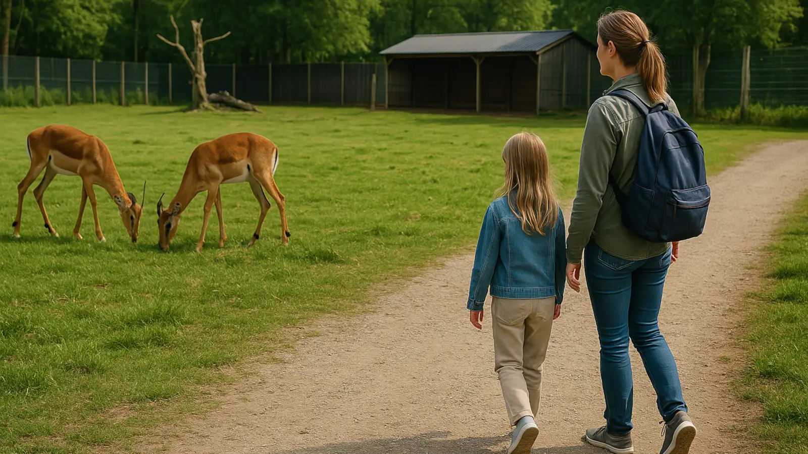 Erkunde Teile des Parks zu Fuß.