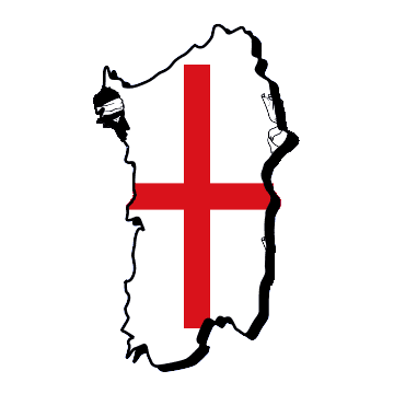 Mapa i flaga Sardynia