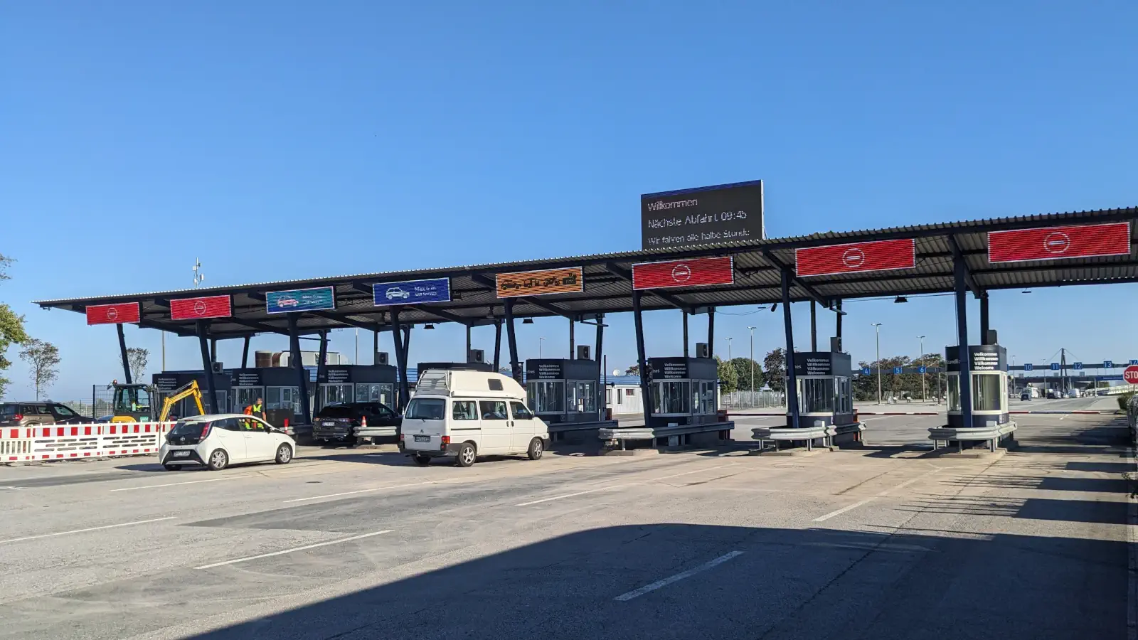 Odprawa pojazdów Scandlines w Puttgarden.
