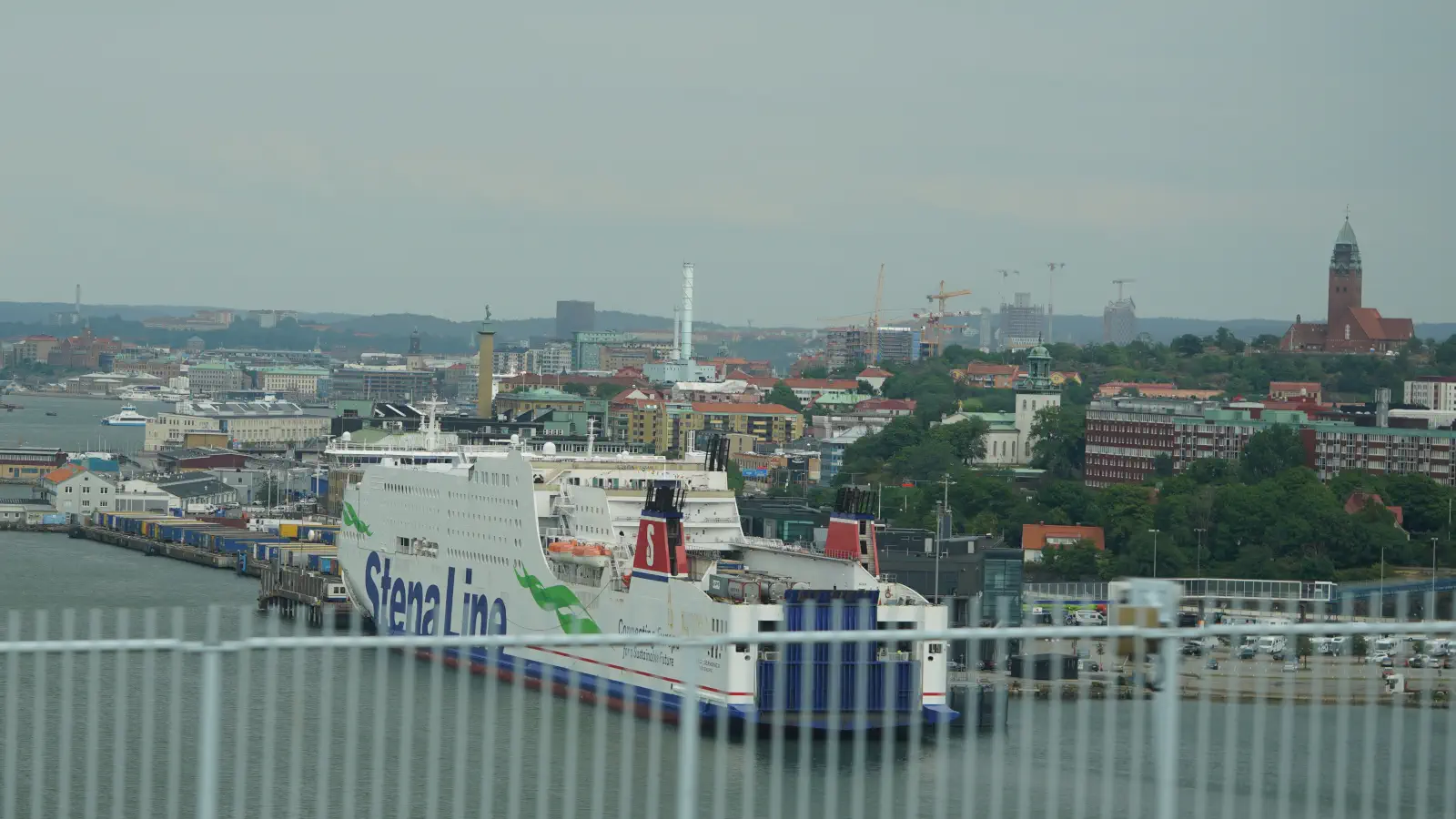 Prom Stena Line Statek Stena Germanica firmy żeglugowej jest zacumowany w porcie w Göteborgu.