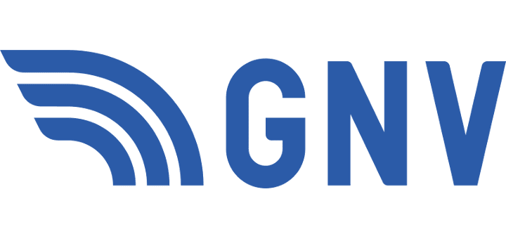 Logo firmy żeglugowej Grandi Navi Veloci (GNV)